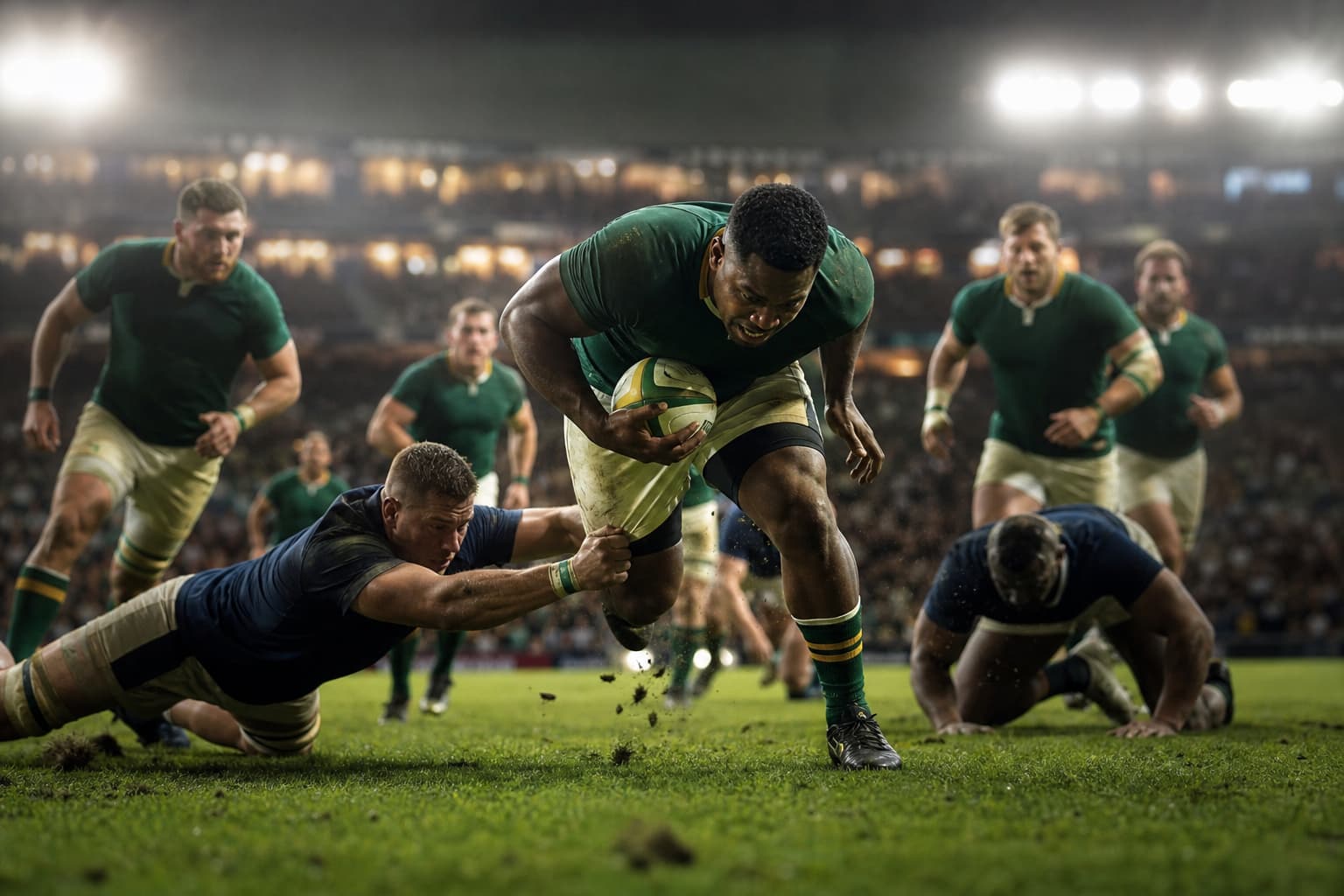 AI-generated editorial illustration for La Rochelle expect a confident start as Lions make their Champions Cup debut