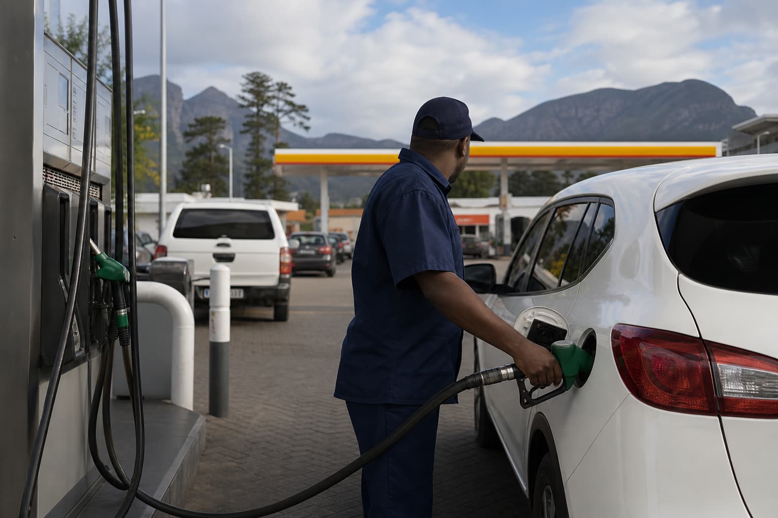 AI-generated editorial illustration for Ramaphosa Weighs Fuel Price Relief as Petrol Prices Push Higher