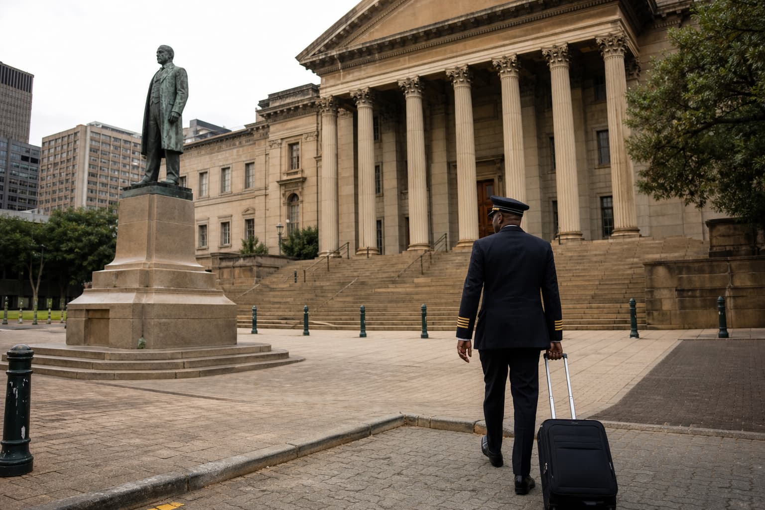 AI-generated editorial illustration for SAA captain heads to court over disputed 2024 Airbus A330 incident