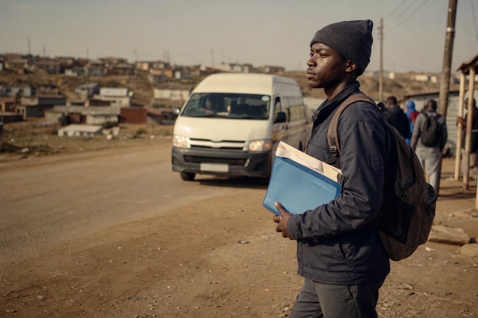 AI-generated editorial illustration for Transport Costs Are Blocking Young South Africans From Job Interviews