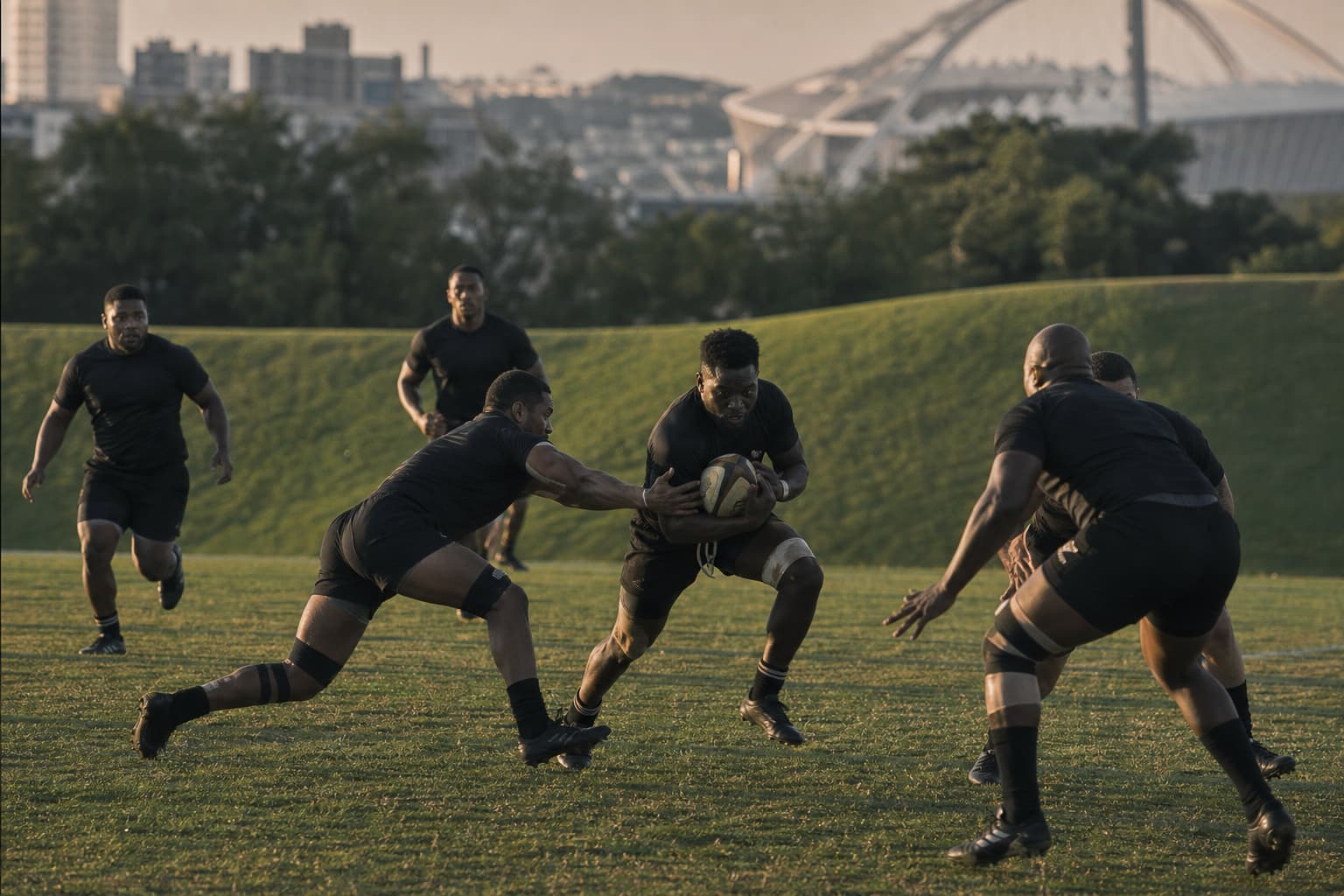 AI-generated editorial illustration for JP Pietersen backs Gianni Lombard to steer Sharks through flyhalf shuffle