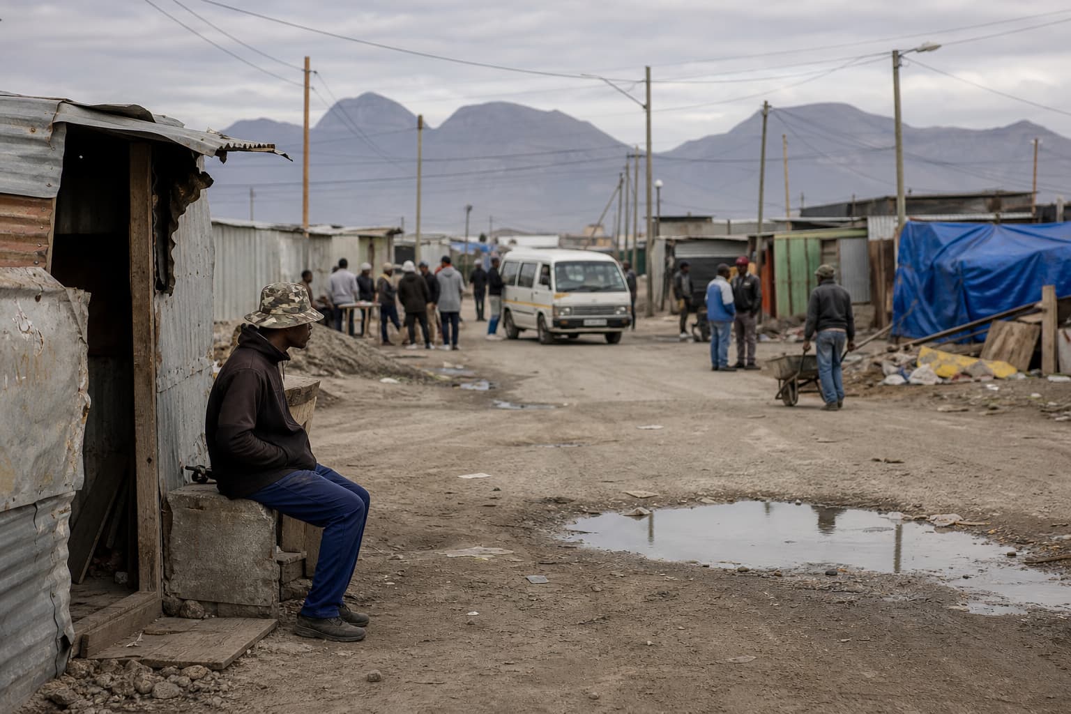 AI-generated editorial illustration for Khayelitsha's Extortion Problem Is Disrupting Services and Squeezing Local Business